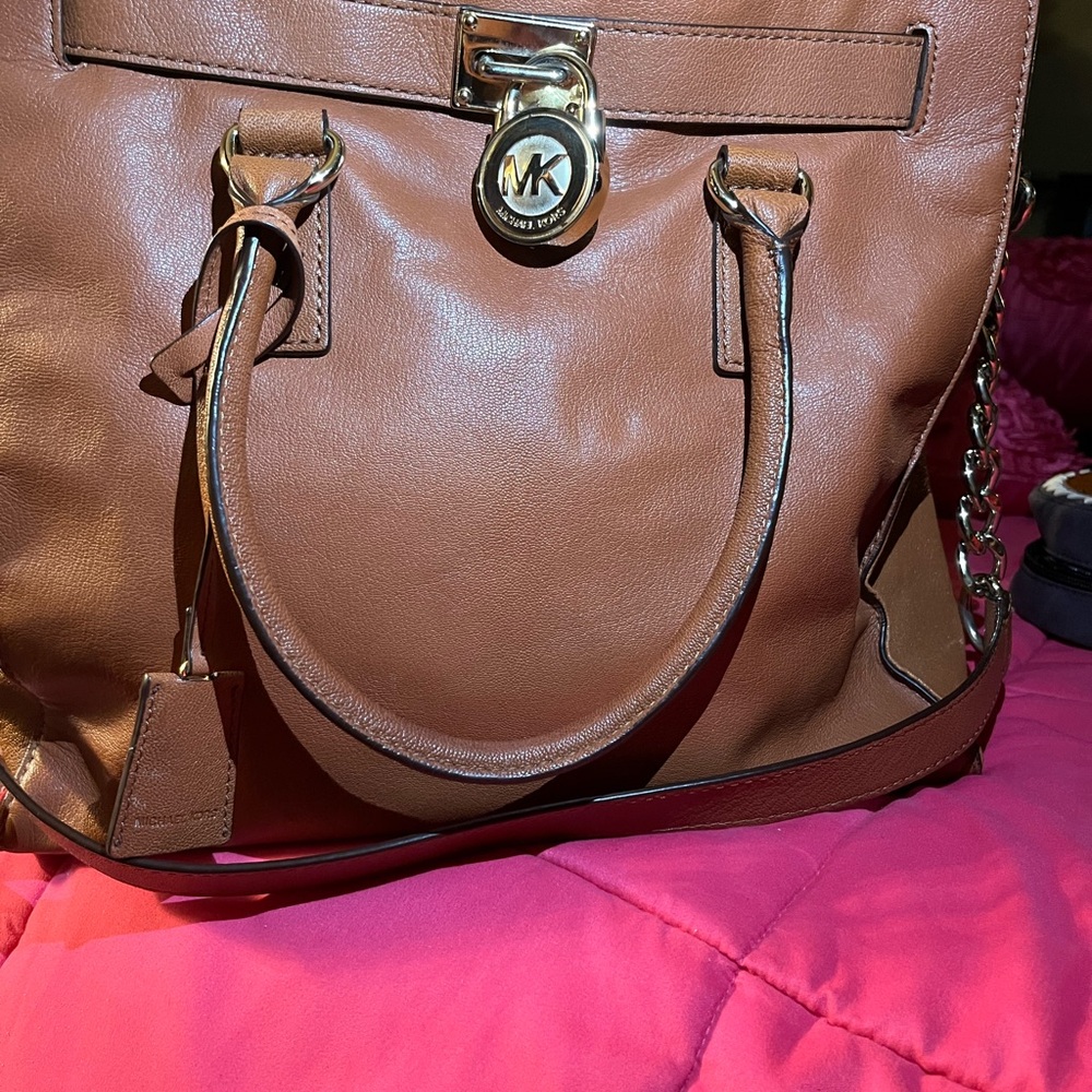 Michael Kors Tan Leather Shoulder Bag